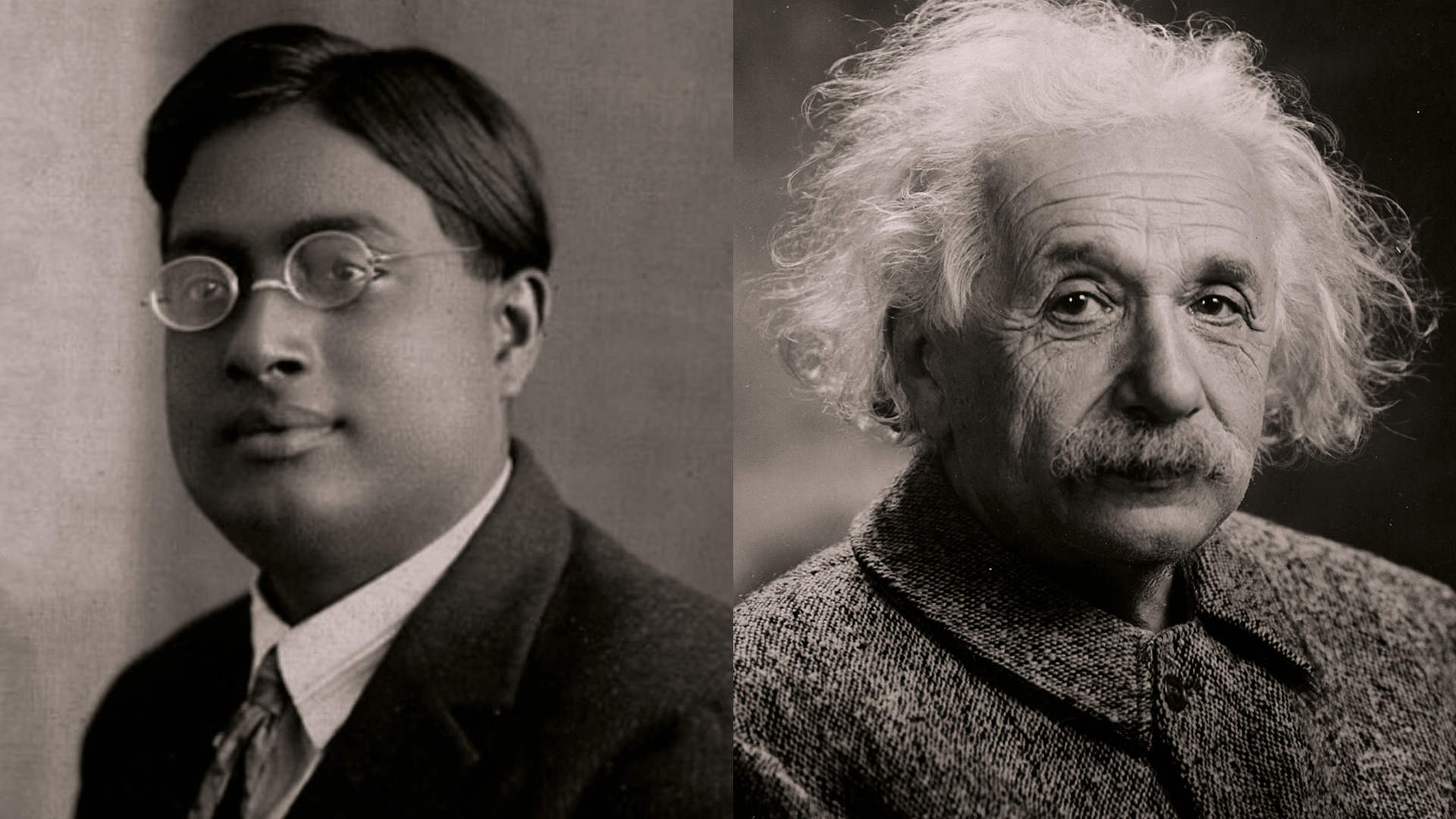 Satyendra Nath Bose (a la izquierda) escribió a Albert Einstein (a la derecha) informándole que había creado una derivación más efectiva de la ley de Planck.