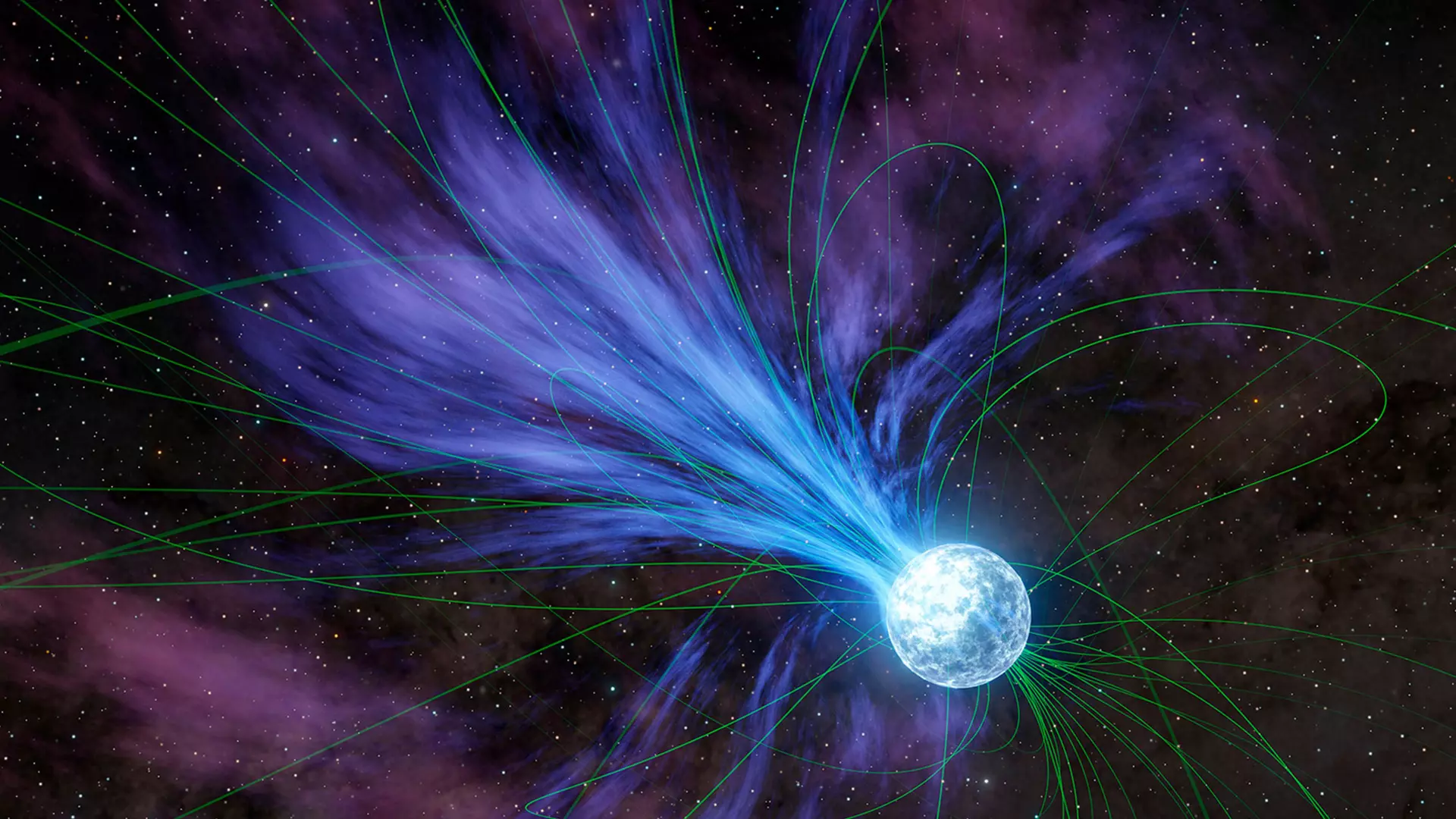Magnetar perdiendo material en el espacio en una eyección que habría provocado que su rotación se desacelerara.