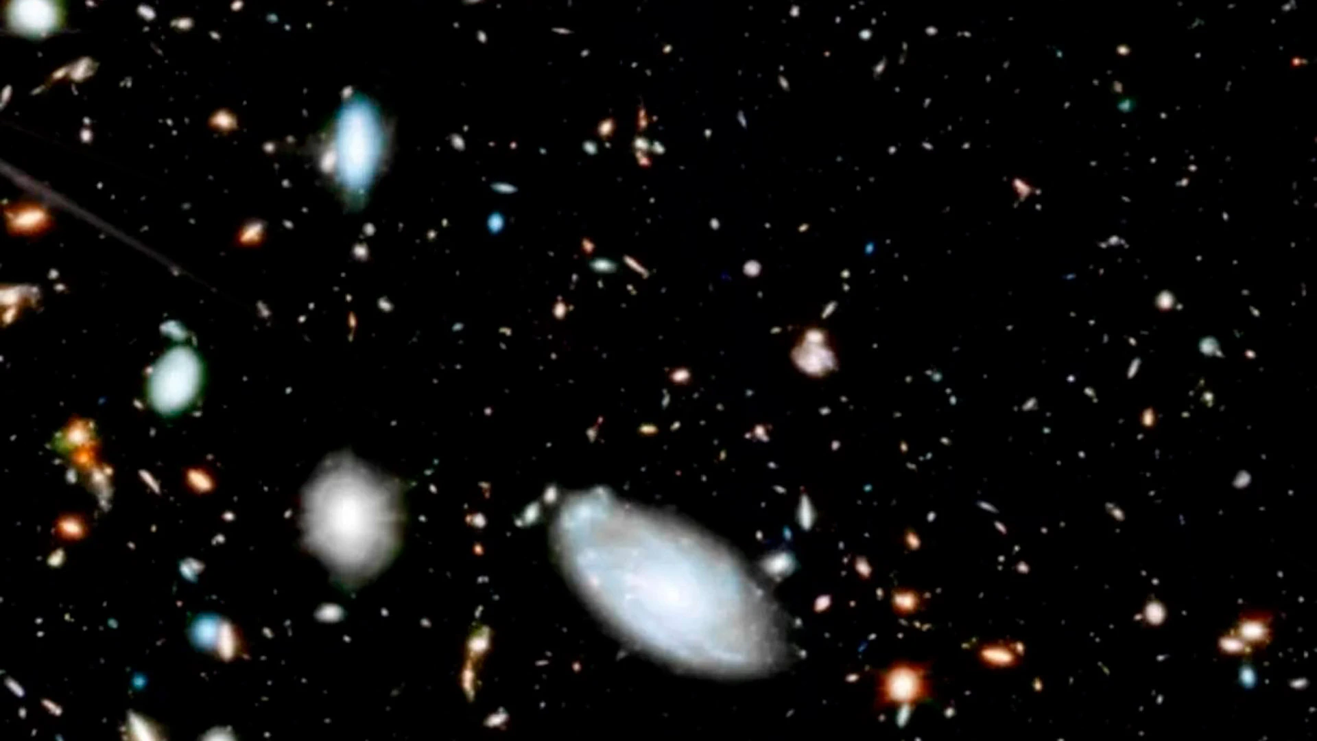 Imagen de un conjunto de protocúmulos de galaxias en el universo primordial, apenas 1.000 millones de años después del Big Bang.