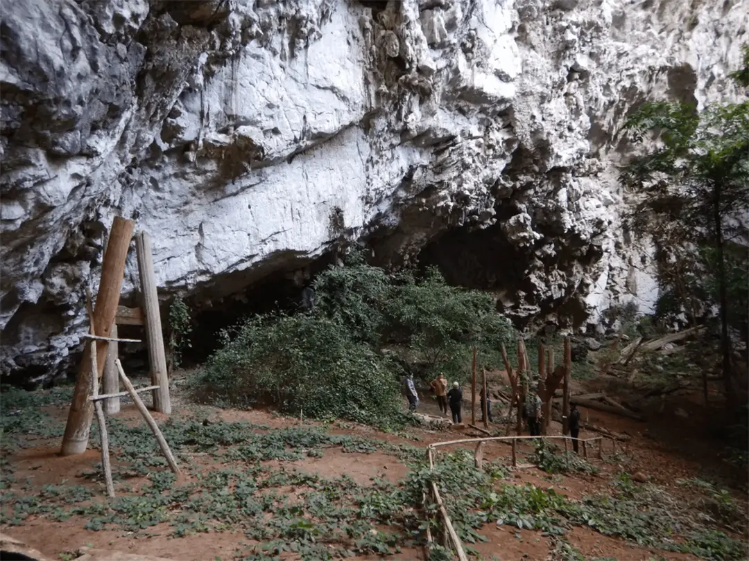 En la provincia de Mae Hong Son, más de 40 cuevas y refugios rocosos contienen ataúdes de madera sobre pilotes.