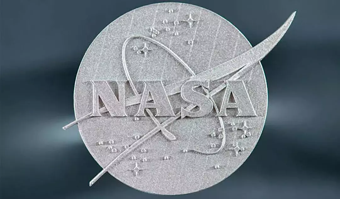 La superaleación GRX-810 fue utilizada para crear la insignia de la NASA en 3D.